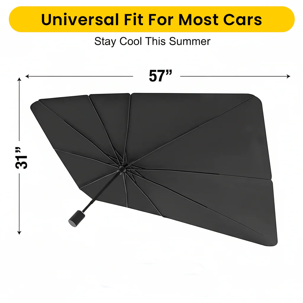 Car Windshield Sun Shade Umbrella, Foldable Car Sunset Umbrella Cover Block Car Front Window Protection