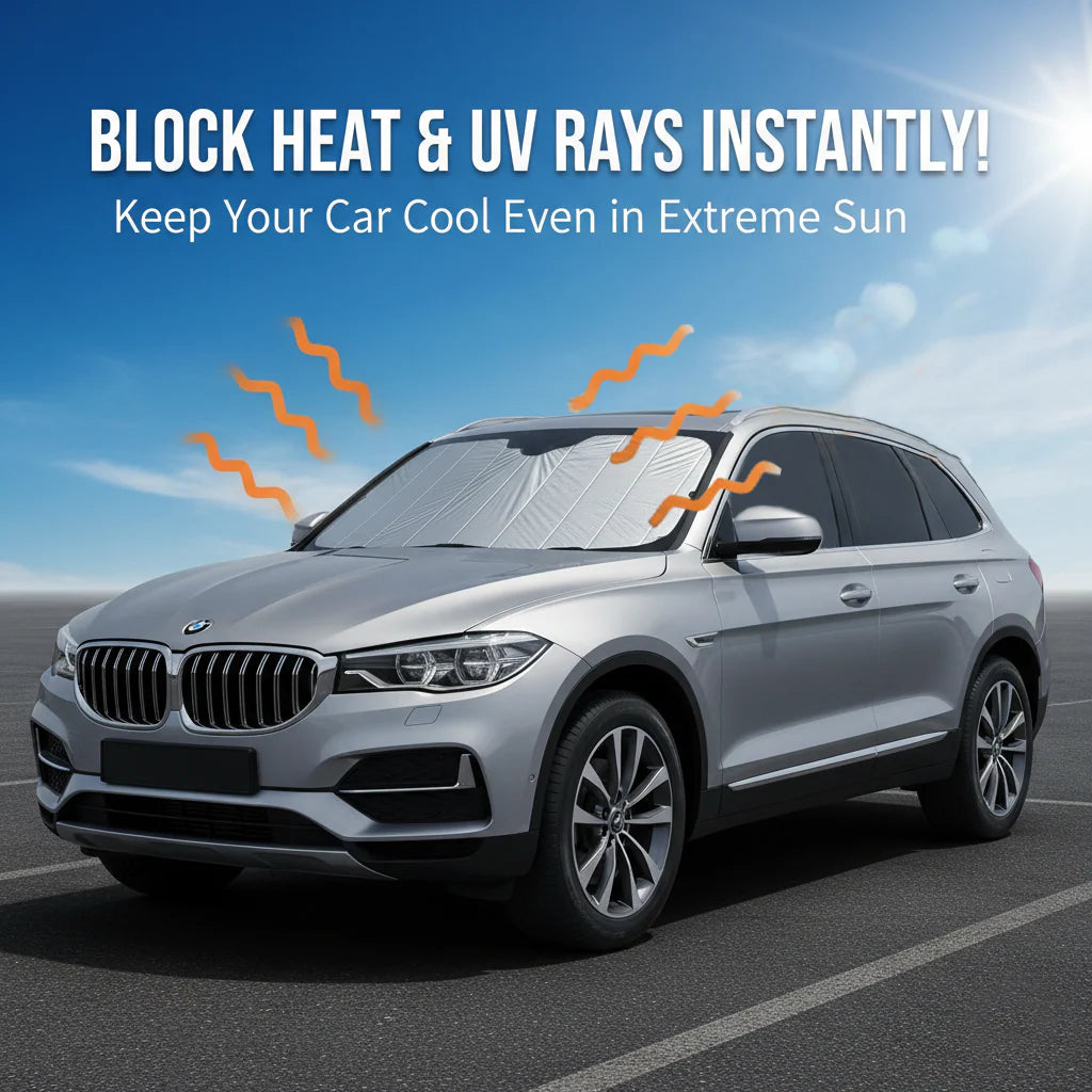 Car Windshield Sun Shade Umbrella, Foldable Car Sunset Umbrella Cover Block Car Front Window Protection